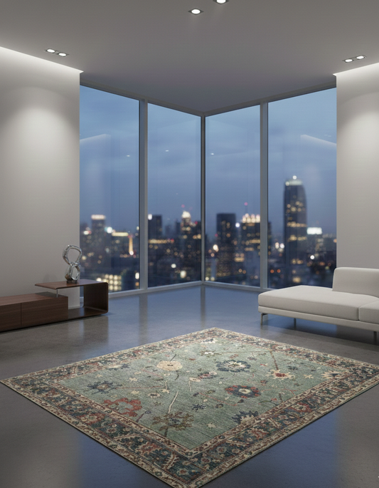 oushak-antique-hand-knotted-wool-rug-8x6-full-view