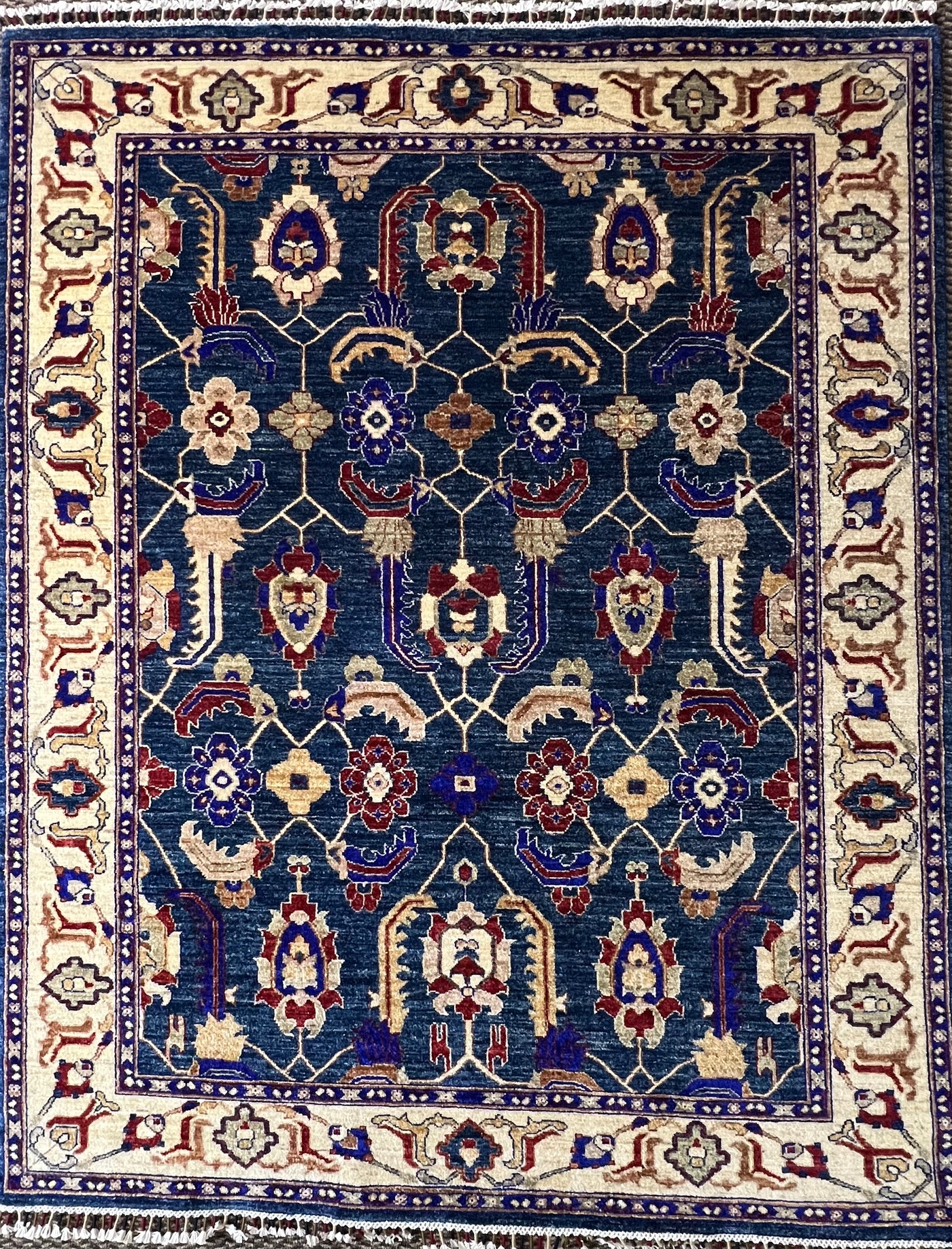 Oushak Luxury Hand-Knotted Wool Rug – 6′6″ × 5′2″ | Afghan Craftsmanship