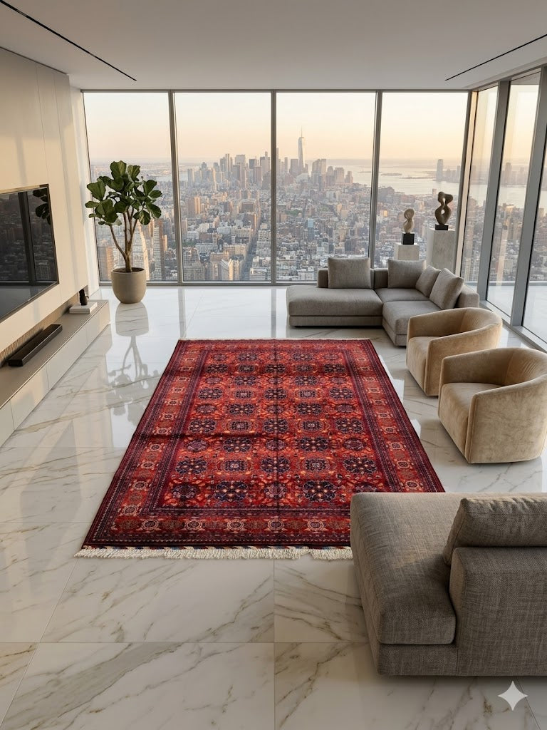 Patnoos Gul (RED) handwoven Rug  2x3 · Patnoos Gul (RED) handwoven Rug  2x3