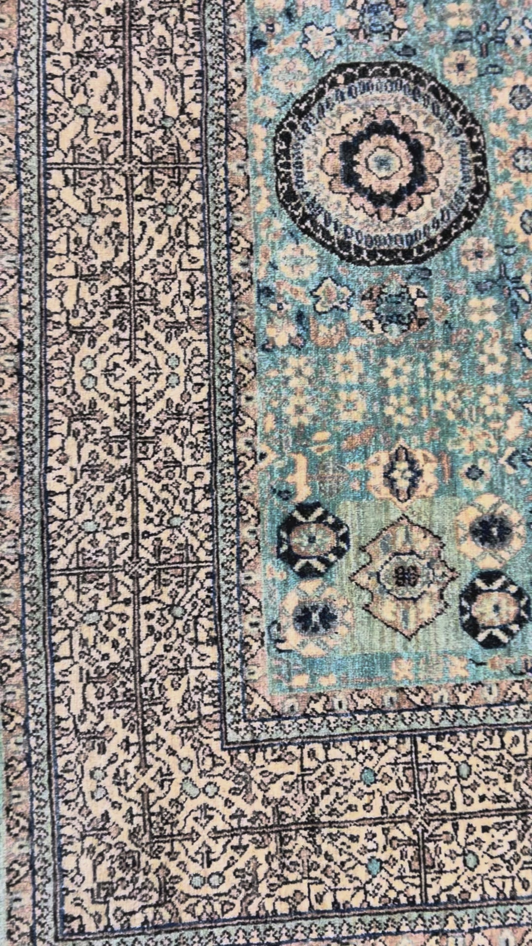 Mamluk luxury rug weaving detail - hand-knotted Afghan craftsmanship and wool quality
