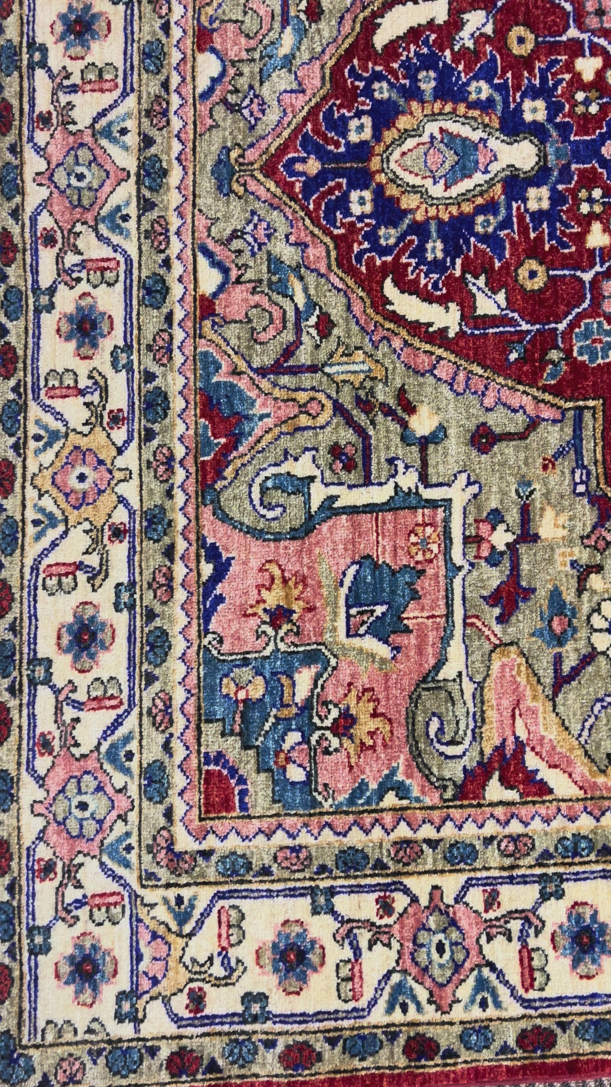 Haris design hand-knotted wool rug 8 feet 3 inches x 5 feet 8 inches Afghan artisan craftsmanship video showcase

