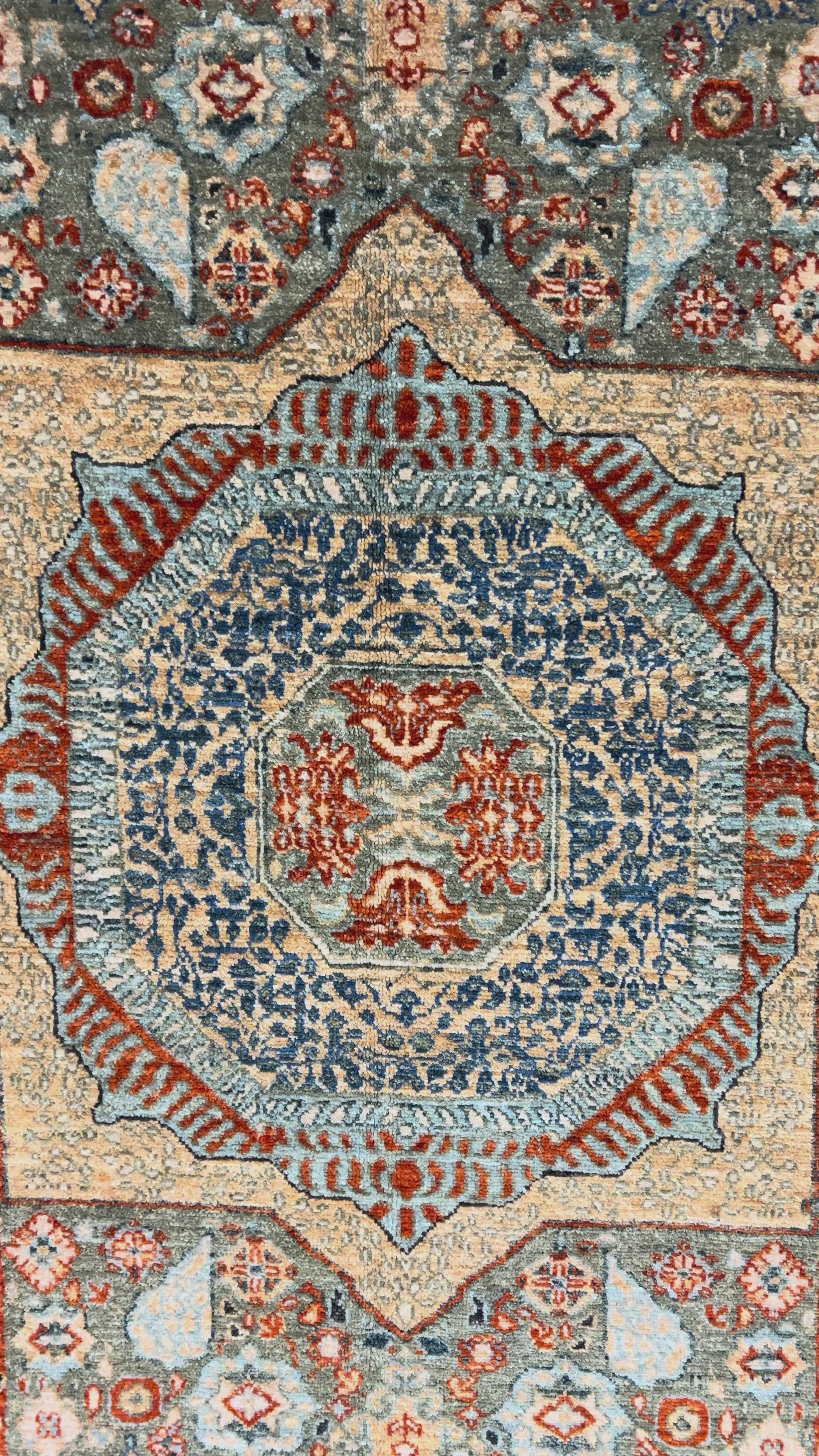 Mamluk hand-knotted wool rug 7.9 x 5.8 feet Afghan Oriental artisan video showcase

