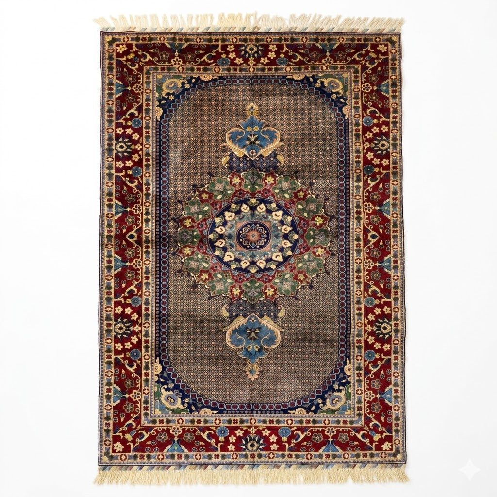 Handwoven Shahi Naqsha 6’1’’ X 9’1’’ - handmade rug from Raihan Rugs